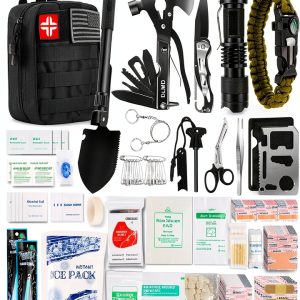 Dlmd 320 PCS Survival First Aid Kit Water Resistant Nylon-0