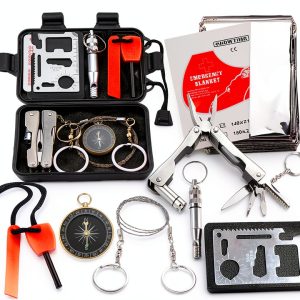 EMDMAK Survival Kit Stainless Steel 6 in 1 Outdoor Gear-0