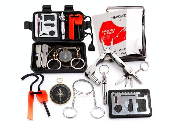 EMDMAK Survival Kit Stainless Steel 6 in 1 Outdoor Gear-0