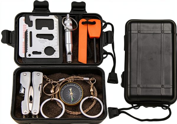 EMDMAK Survival Kit Stainless Steel 6 in 1 Outdoor Gear-7