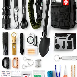 DOZAVI Emergency Survival Kit 121Pcs Outdoor First Aid Gear-0