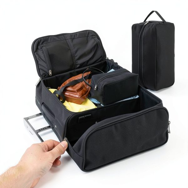 Vincreem Smell Proof Golf Shoe Bag Carbon Black-4