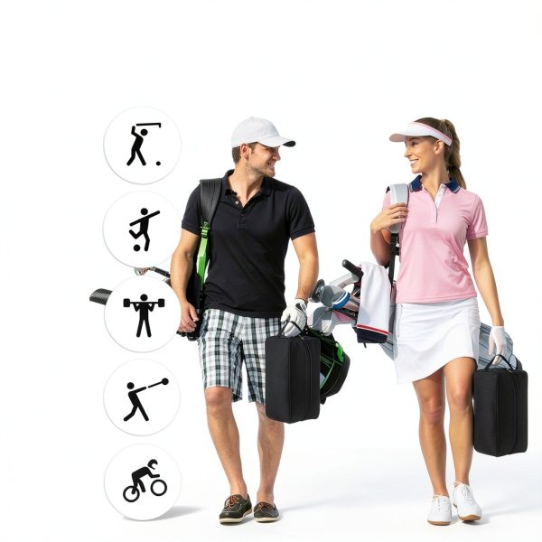 Vincreem Smell Proof Golf Shoe Bag Carbon Black-5