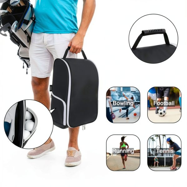 Golf Shoe Bag GSB002 Premium PU Leather Unisex-4