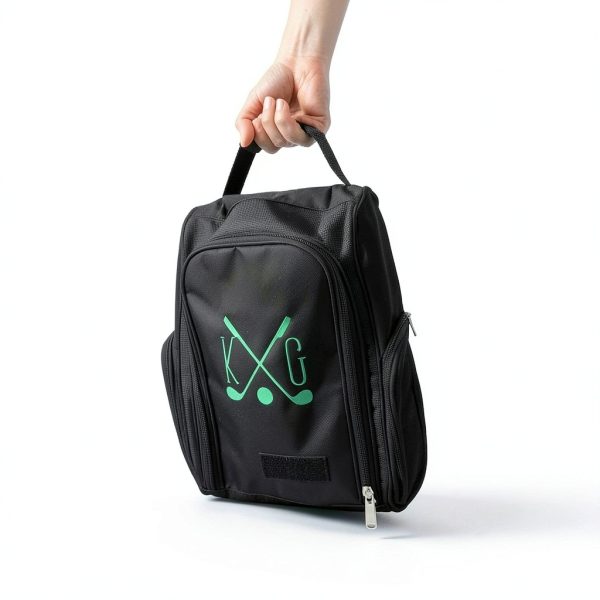 Getname Custom Name Golf Shoe Bag with Pockets for Balls and Tees-4