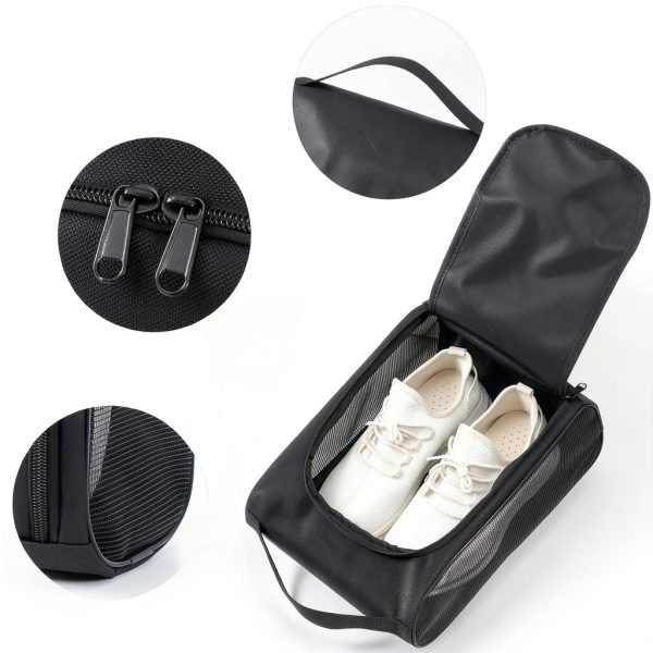Golf Shoe Bag PULULA Spacious Oxford Mesh with Double Zipper-2