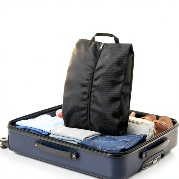 Shoe Bag YBEATY Black Nylon Waterproof Smell‑Proof Travel Bag-4