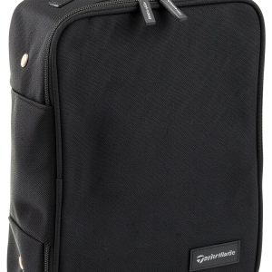Golf Shoe Bag TaylorMade Players Bag Black Polyester with Leather Trim-0