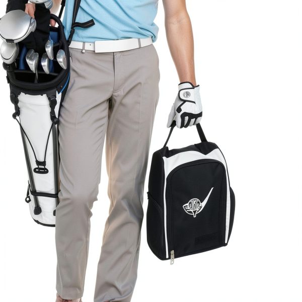Getname Custom Name Golf Shoe Bag with Pockets for Balls and Tees-3