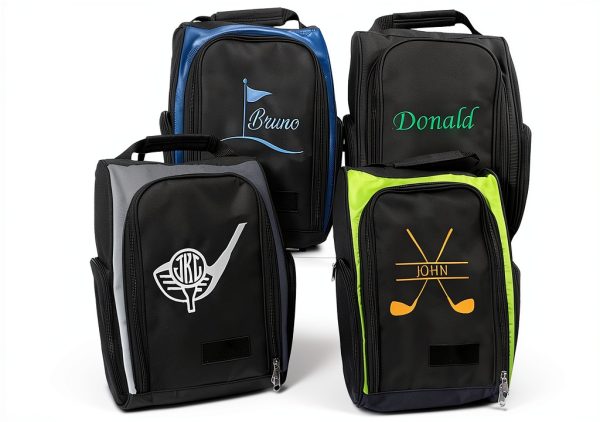 Getname Custom Name Golf Shoe Bag with Pockets for Balls and Tees-0